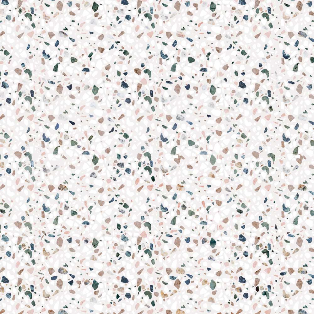 Motif Terrazzo vert et rose